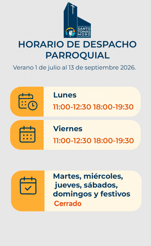 Horario despacho verano